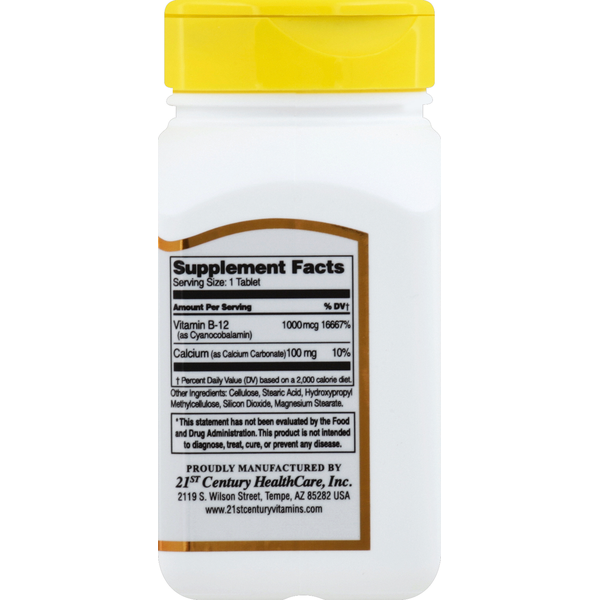 21ST Century Vitamin B-12, Prolonged Release, 1000 mcg, Tablets