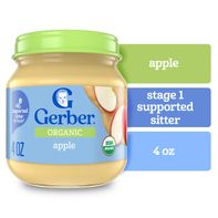 Gerber Stage 1 Baby Food Organic Apple Jar Fruit P...
️