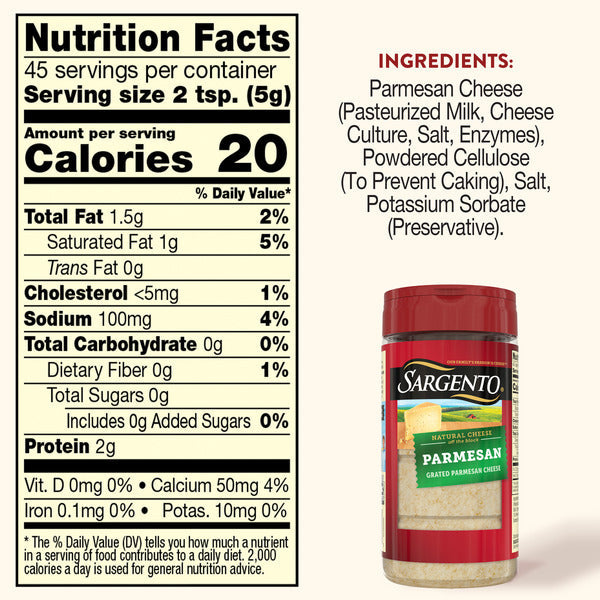 Sargento Natural Parmesan Grated Cheese
