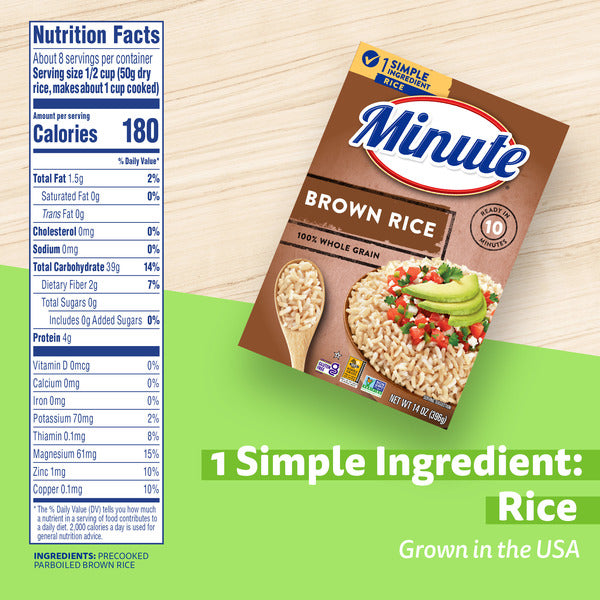 Minute Rice Instant Brown Rice, Gluten-Free