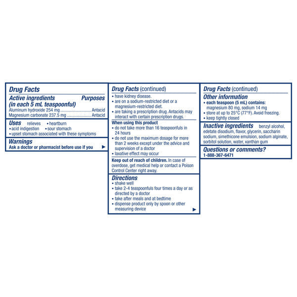 Gaviscon Extra Strength Cherry Liquid Antacid