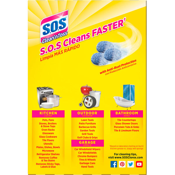 S.O.S. Clean ‘n Toss Steel Wool Soap Pads