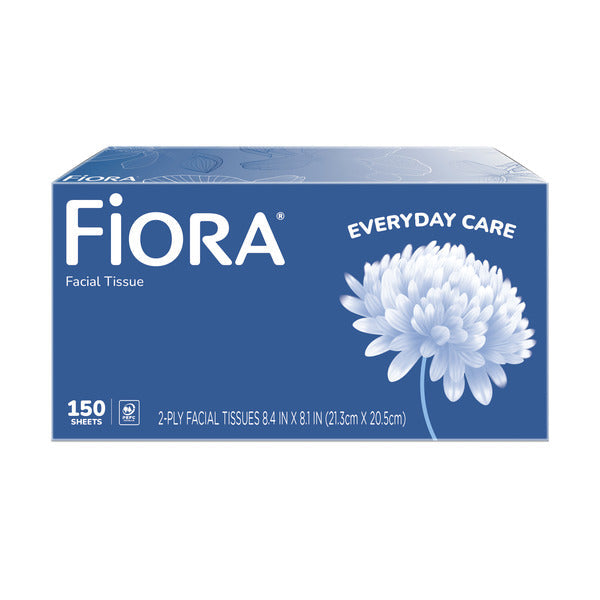 Fiora Facial Tissue, 2-Ply, Everyday Care, Flat Box