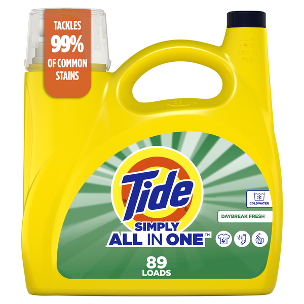 Tide Simply All In One Liquid Laundry Detergent, Daybreak Fresh