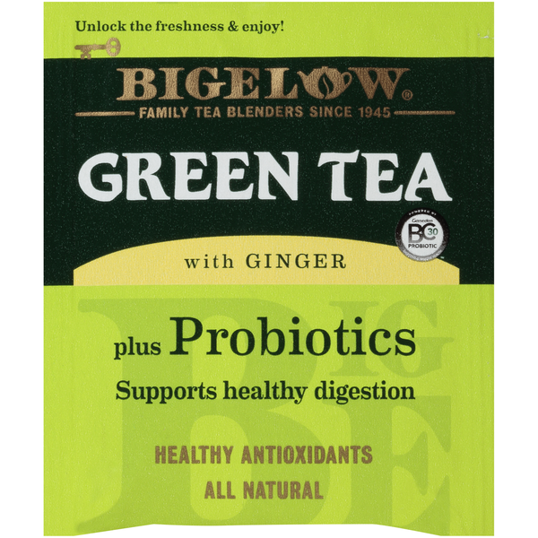 Bigelow Green Tea with Ginger plus Probiotics