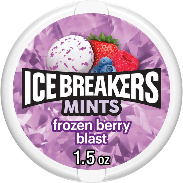ICE BREAKERS Frozen Berry Blast Flavored Sugar Free Mints Puck, 1.5 oz