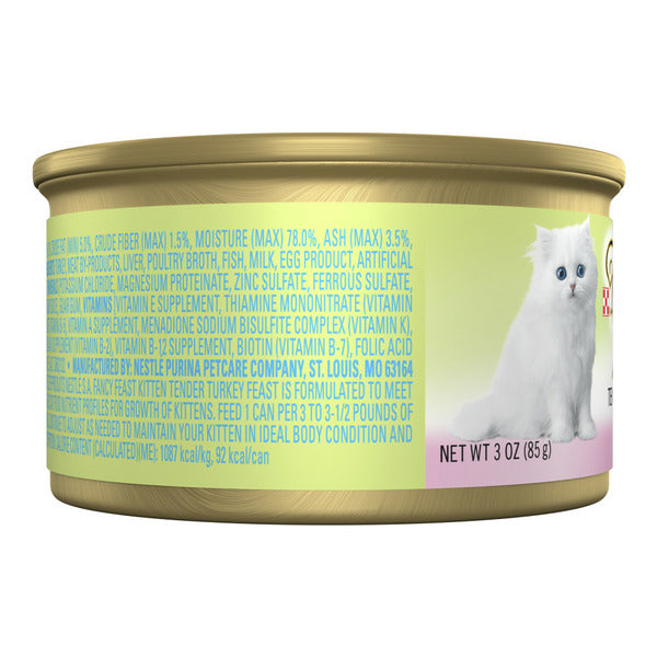 Purina Fancy Feast Pate Wet Kitten Food, Tender Turkey Feast