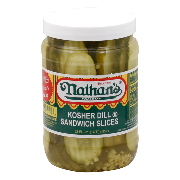 Nathan’s Famous Sandwich Slices, Kosher Dill