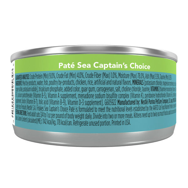 Purina Friskies Wet Cat Food Pate, Sea Captain&