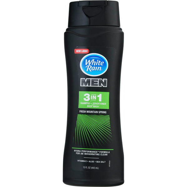 White Rain Shampoo + Conditioner + Body Wash, Fresh Mountain Spring