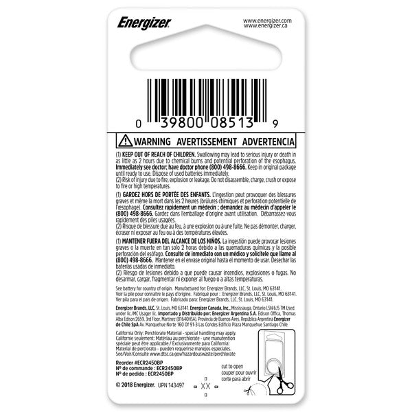 Energizer 2450 Lithium Coin Battery