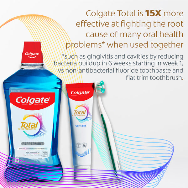 Colgate Alcohol Free Mouthwash, Antibacterial, Peppermint