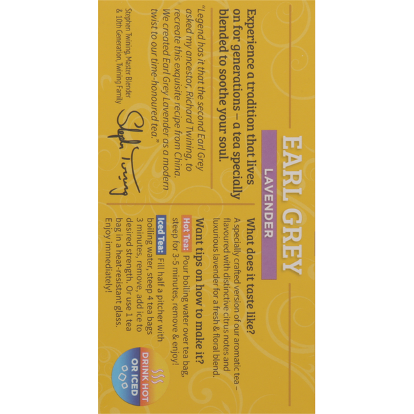 Twinings Of London Earl Grey Lavender Black 20 ct. Tea Bags