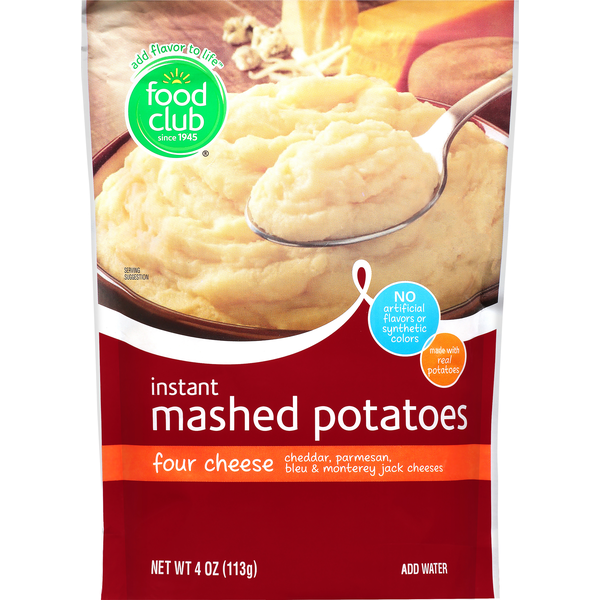 Food Club Mashed Potatoes, Instant, Four Cheese
