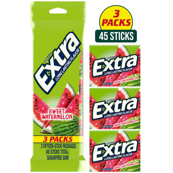 Extra Sweet Watermelon Sugar Free Chewing Gum Multipack