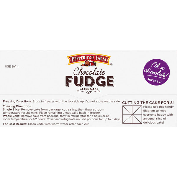 Pepperidge Farm Frozen Chocolate Fudge Layer Cake