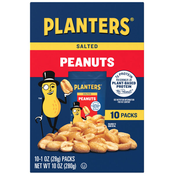 Planters Salted Peanuts 10-Pack, .62 LB
