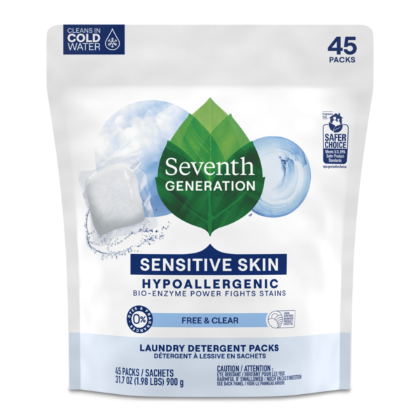 Seventh Generation Laundry Detergent Packs Free & Clear