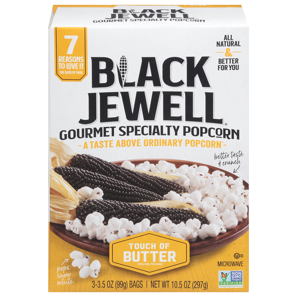 Black Jewell The Better Popcorn Specialty Popcorn, Gourmet, Touch of Butter