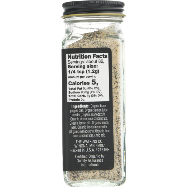 Watkins Lemon Pepper Blend, Organic