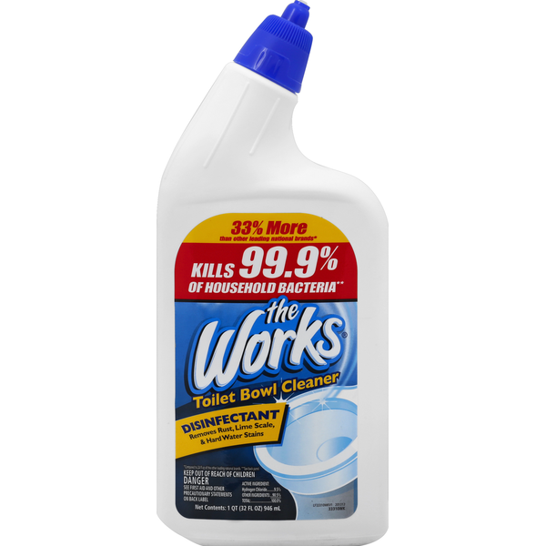 Works Toilet Bowl Cleaner, Disinfectant