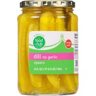 Food Club Pickles, Dill, Spears, No Garlic️