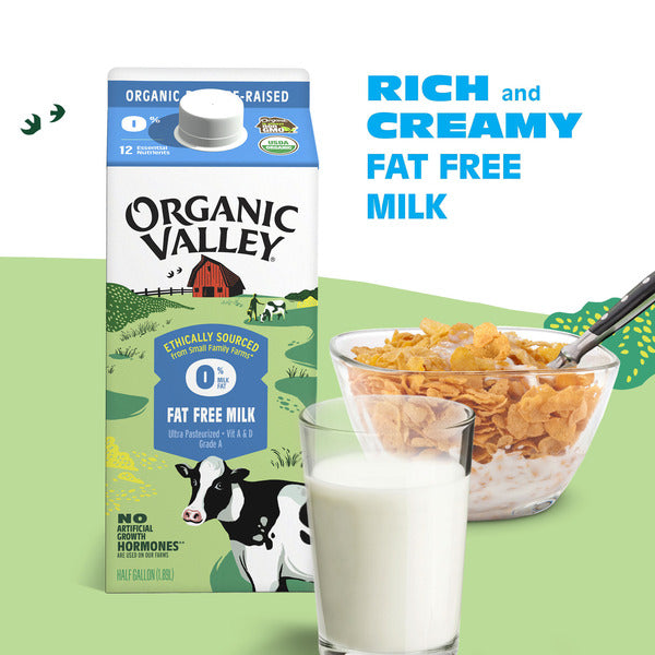 Organic Valley® Ultra Pasteurized 0% Fat Milk