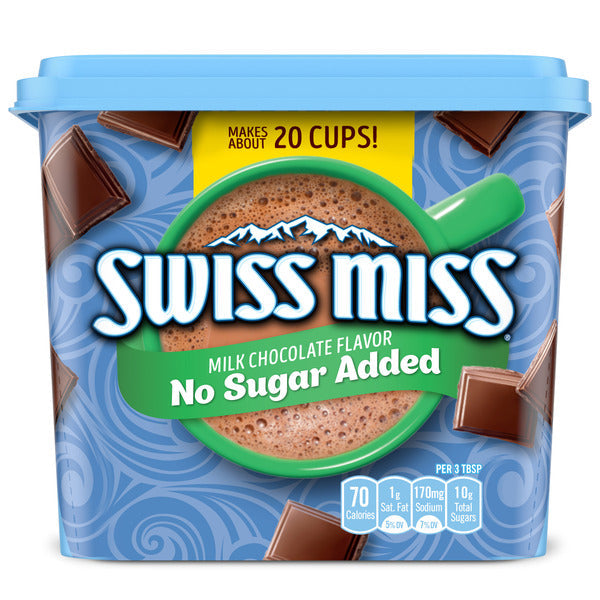 Swiss Miss Milk Chocolate Flavor No Sugar Added Hot Cocoa Mix