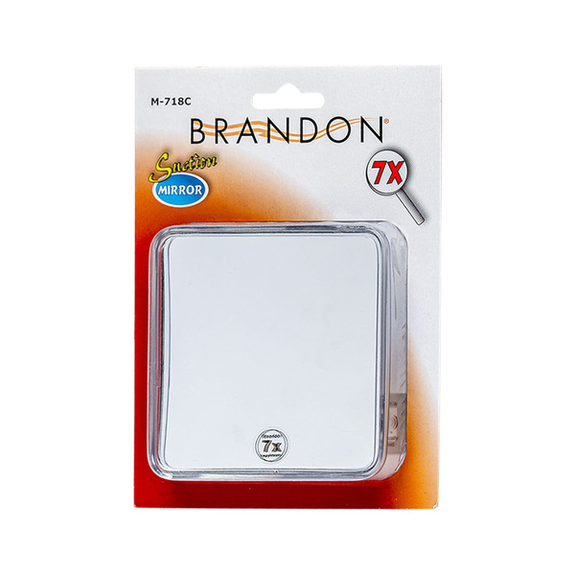 Brandon 4-Inch 7X Magnifying Square Mirror with Suction Cup by Pasteur Pharmacy