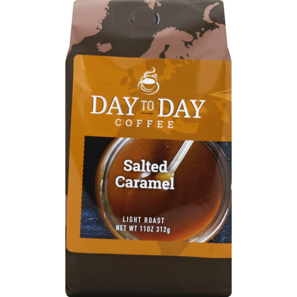 Day to Day Coffee, Ground, Light Roast, Salted Caramel