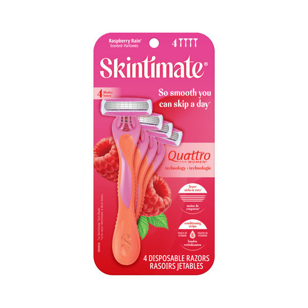 Skintimate Skin Therapy Raspberry Rain Womens Disposable Razors