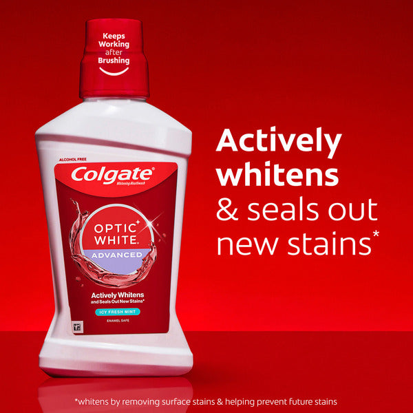 Colgate Whitening Mouthwash, Alcohol Free, Icy Fresh Mint