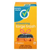 Simply Done Trash Bag, Drawstring, Large, 30 Gallo...
️ DestGlow