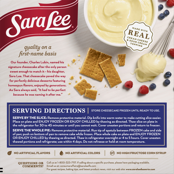 Sara Lee Whipped French Style Classic Cheesecake