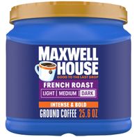 Maxwell House French Roast Dark Roast Ground Coffe...
️