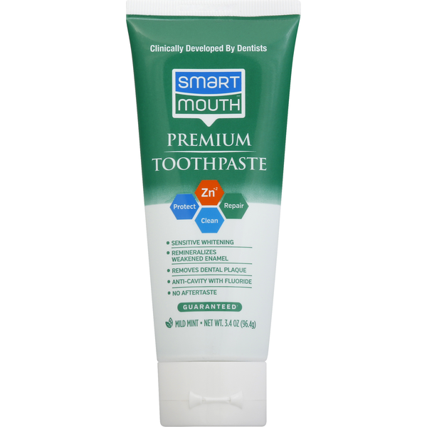 Smart Mouth Toothpaste, Premium, Mild Mint
