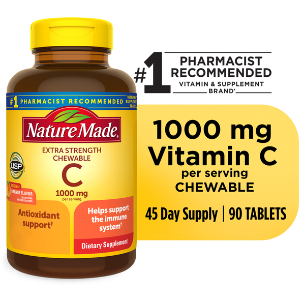 Nature Made Extra Strength Dosage Chewable Vitamin C 1000 mg per serving Tablets