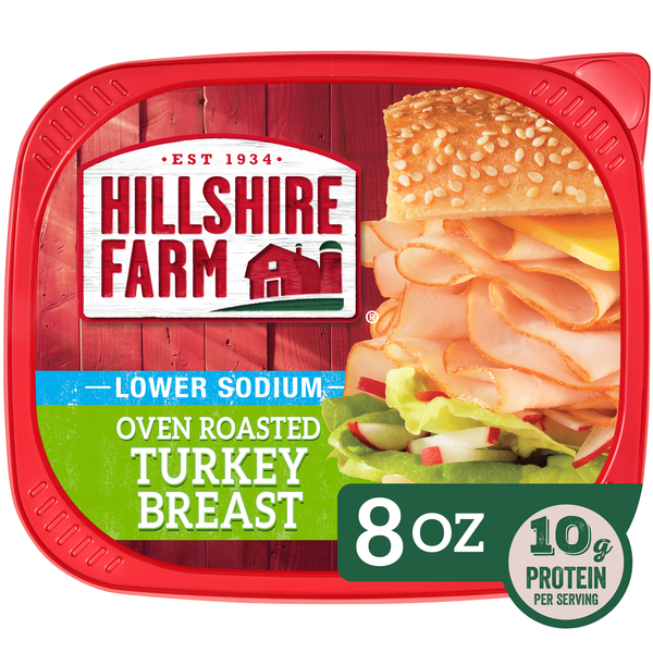 Hillshire Farm Ultra Thin Sliced Lower Sodium Oven Roasted Turkey Breast Sandwich Meat, 8 oz