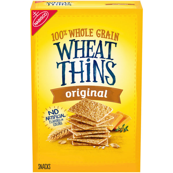 WHEAT THINS Original Snacks, Whole Grain Wheat Crackers, Snack Crackers 9 oz
