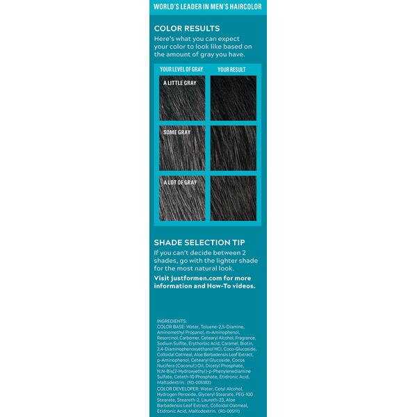 Just For Men Facial Haircolor Kit, Mustache & Beard, Real Black M-55