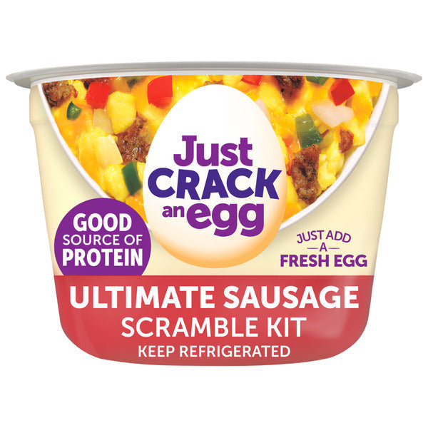 Just Crack an Egg Ultimate Scramble Breakfast Bowl Kit with Pork Sausage, Cheese and Vegetables