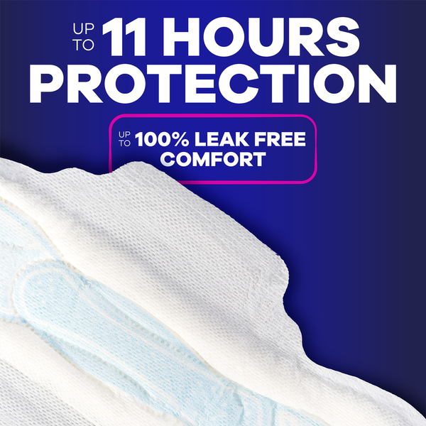 Always Maxi Overnight Pads With Wings Unscented