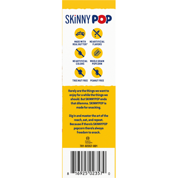 SkinnyPop Butter Microwave Popcorn