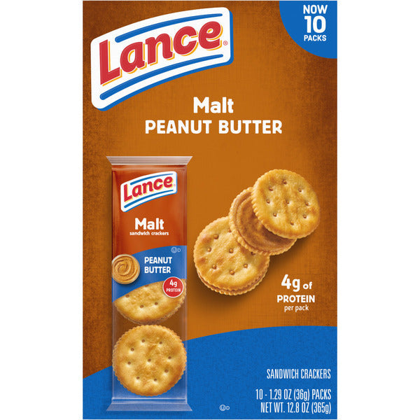 Lance Malt with Peanut Butter Sandwich Crackers