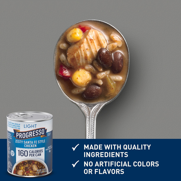 Progresso Light, Zesty Santa Fe Style Chicken Soup, Gluten Free