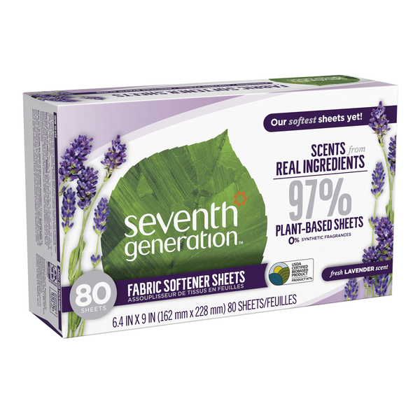Seventh Generation Dryer Sheets Fresh Lavender Scent