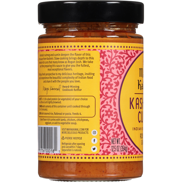 Maya Kaimal Indian Simmer Sauce, Kashmiri Curry, Mild