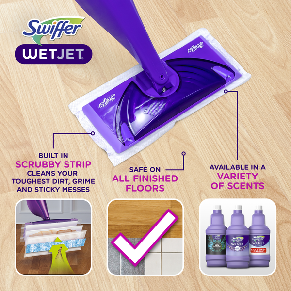 Swiffer WetJet Liquid Floor Cleaner Solution Refill, Lavender Vanilla & Comfort Scent