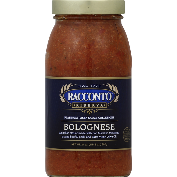 Racconto Italian Foods Pasta Sauce, Platinum, Bolognese