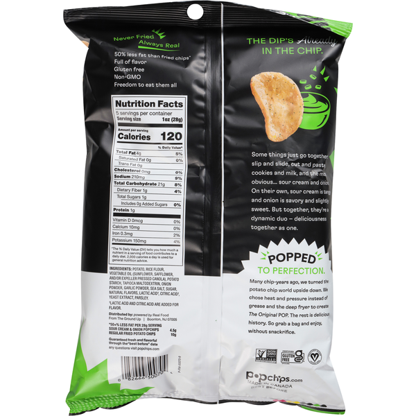 popchips Popped Chip Snack Sour Cream & Onion